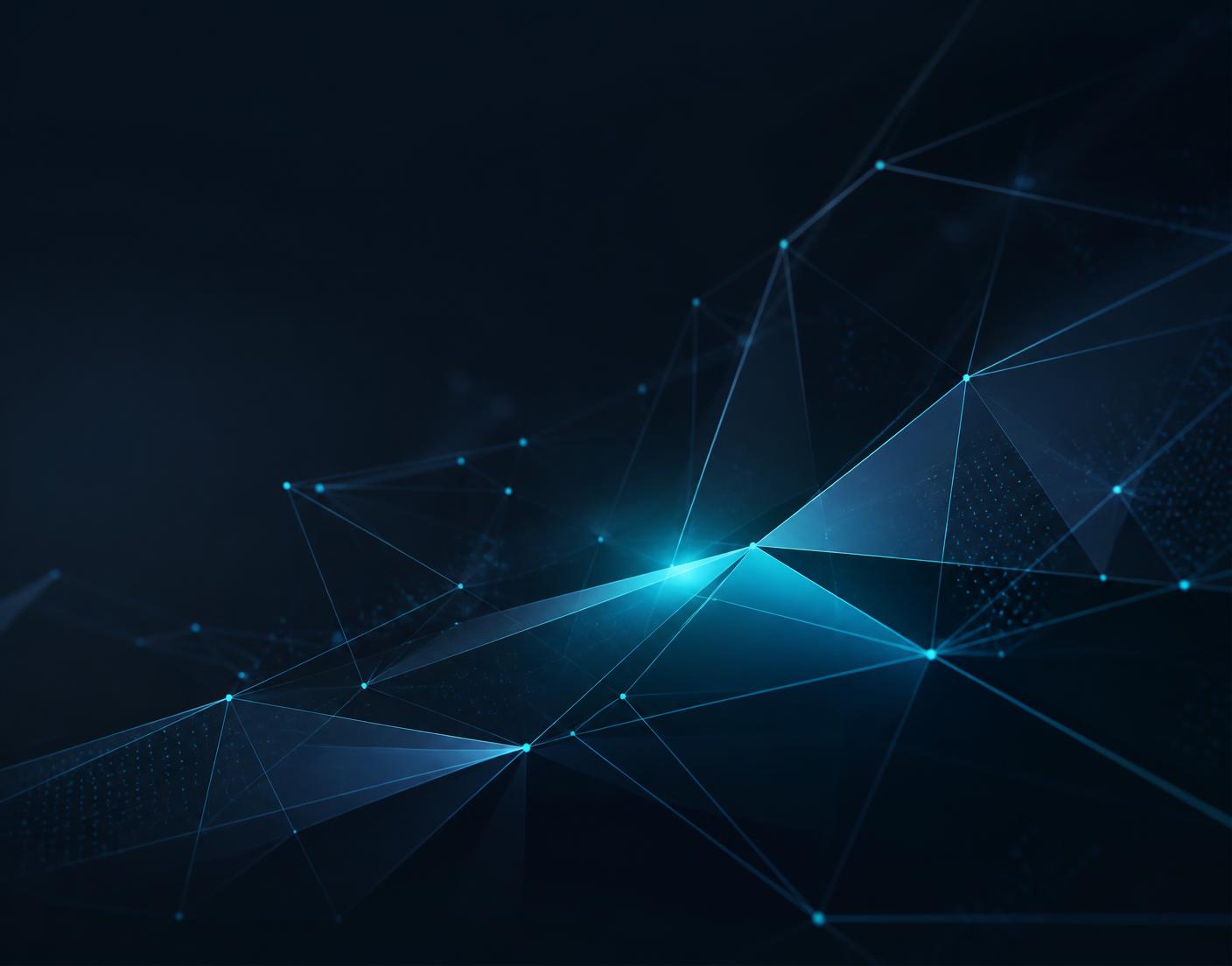 Abstract network of connected nodes representing engineering systems